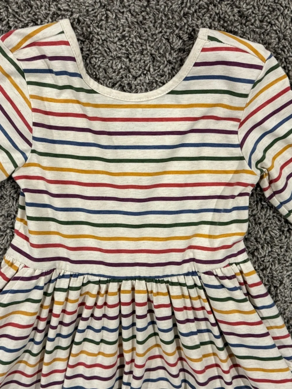 Ruffle Butts Multi-Color Striped Long Sleeve Twirl Dress size 8